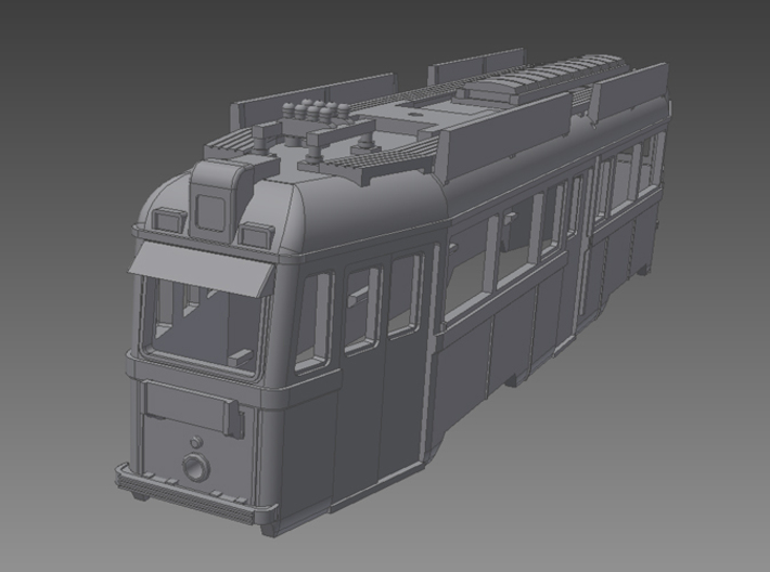 UV Tram From Budapest in 1:160 3d printed 