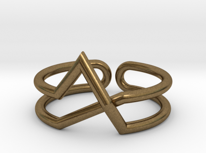 Continuous Geometric Ring 3d printed