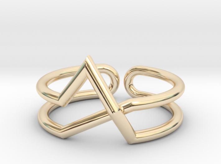 Continuous Geometric Ring 3d printed