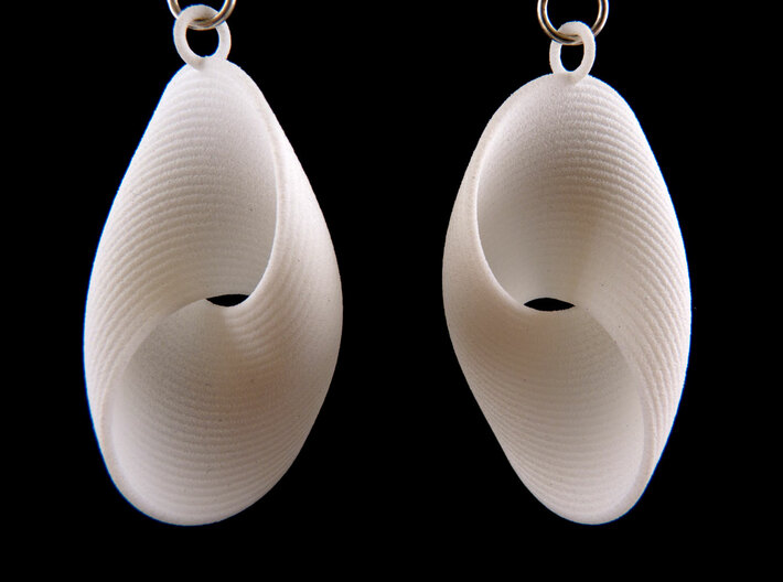 Eardrops IV - Hopf (M) 3d printed Printed in White Strong &amp; Flexible