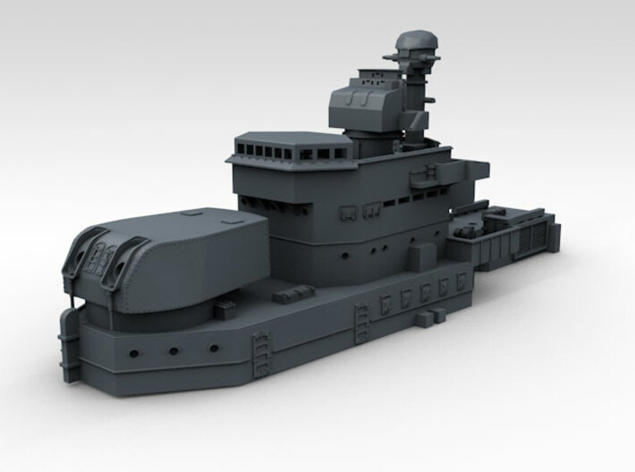 1/600 HMS Ajax Lower Bridge Superstructure 3d printed  3d render showing detail (Upper bridge, HACS MKII and Main Gun Director Not Included)