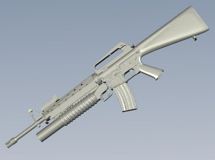 1/10 scale Colt M-16A1 &amp; M-203 rifles x 5 3d printed