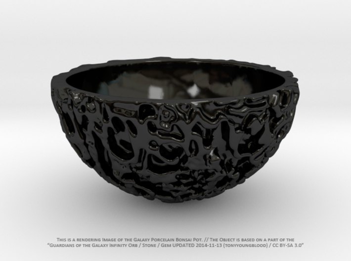 Galaxy Porcelain Pot (12 cm) 3d printed 