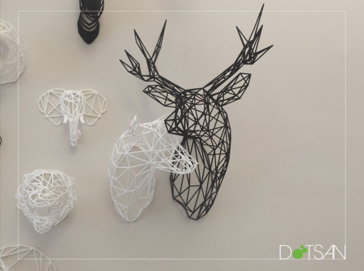 Wired Life Doe Large Facing Left 3d printed White Doe and Black Stag