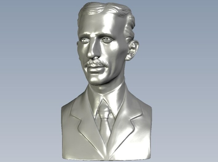 1/9 scale Nikola Tesla bust 3d printed 