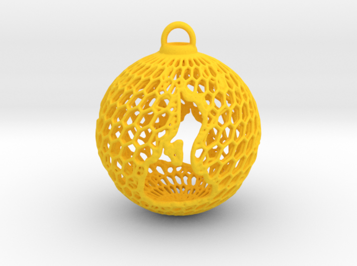 3D Printed Block Island Ball Ornament 2 3d printed