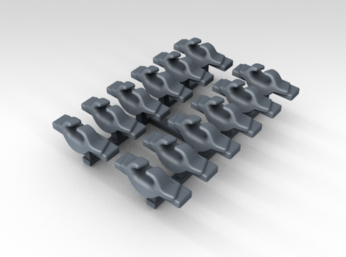 1/350 RN WW2 Cruiser Cleats x12 3d printed 3d Render showing detail