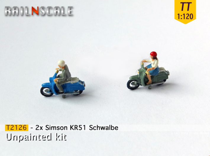 2x Simson KR51 Schwalbe (TT1:120) 3d printed