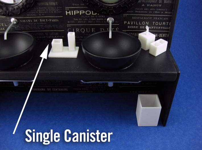 Bath Single Canister 1:12 scale 3d printed