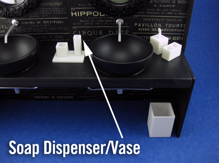 Bath Soap Dispenser/Vase 1:12 scale 3d printed