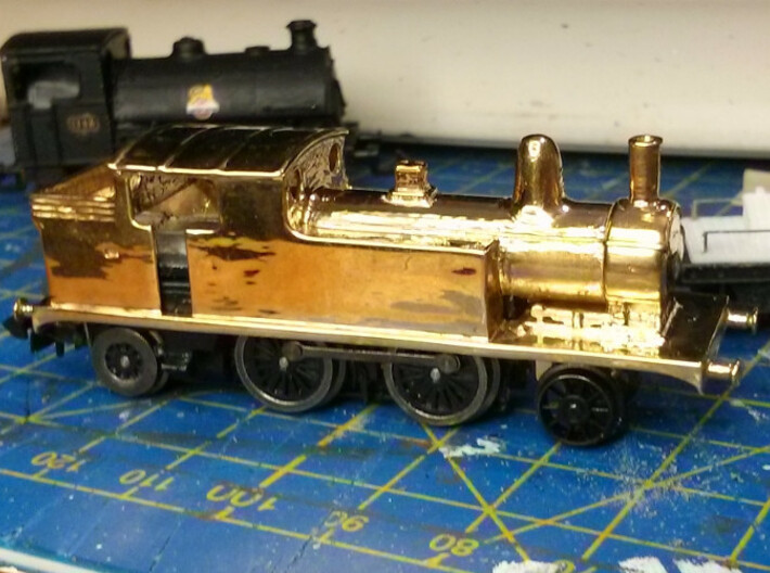GER/LNER F4/F5 body (non-condensing) N Gauge 3d printed Polished brass