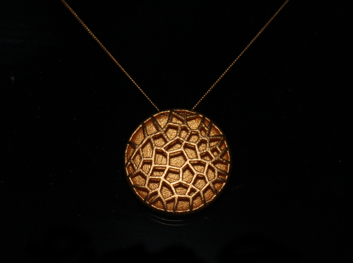 Bio Cell Pendant - closed back 3d printed