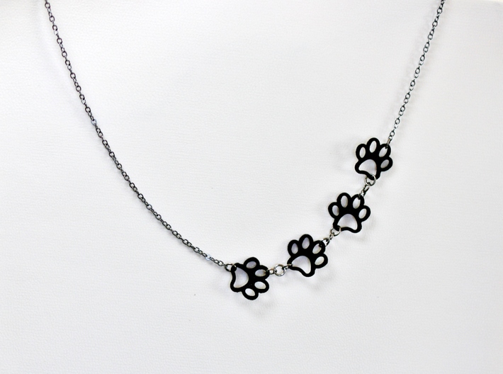 Paw Print Pendant - Small 3d printed This is four pendants linked together.  Each pendant sold separately.
