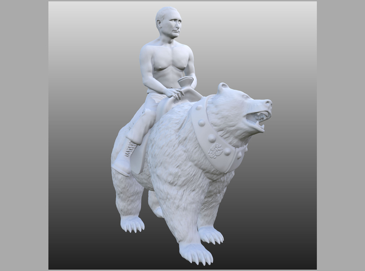 Putin On Bear 3d printed