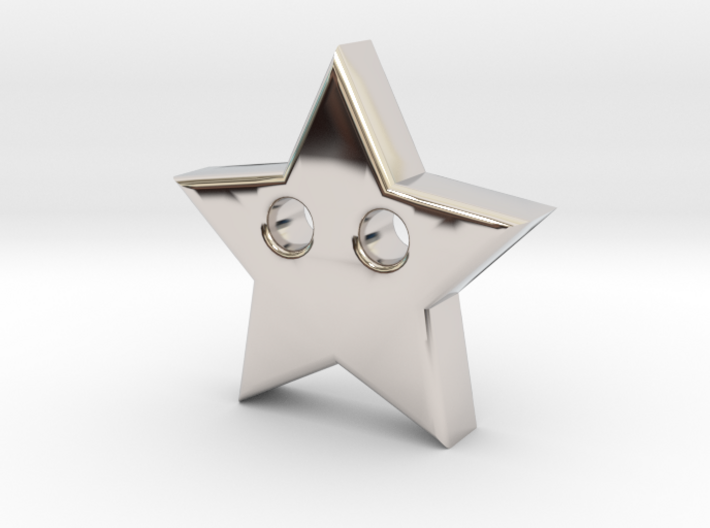 Star Pendant (2 Holes) 3d printed
