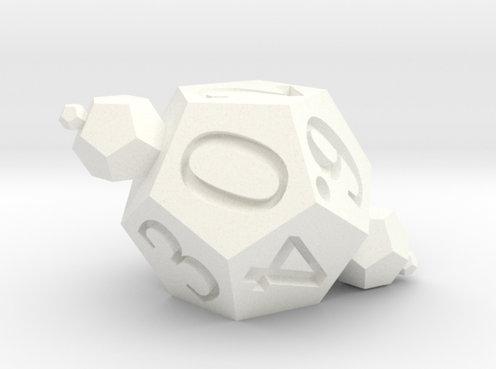 Merged Dice 3d printed d10 made from 5d12s