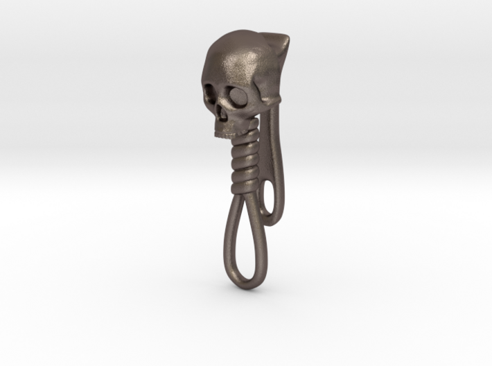 Skull Keychain Clip 3d printed 