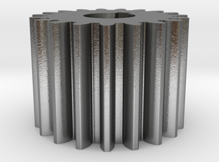 Cylindrical gear Mn=1 Z=19 AP20° Beta0° b=15 HoleØ 3d printed