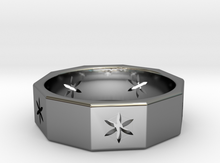 Decagon of Life Ring 3d printed