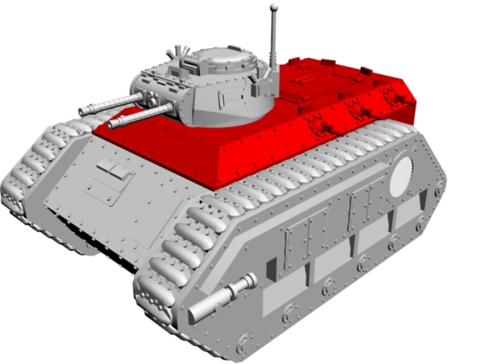 28mm Zerber APC troops carrier hull 3d printed red-marked parts only