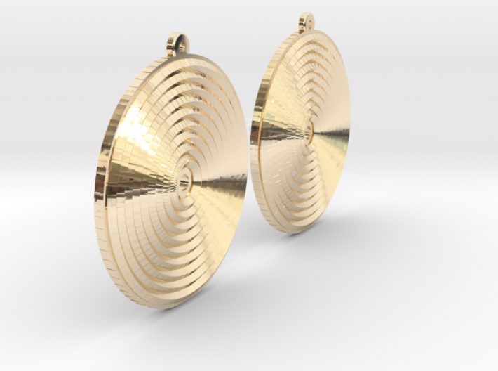 Glitter Earring Pair 3d printed