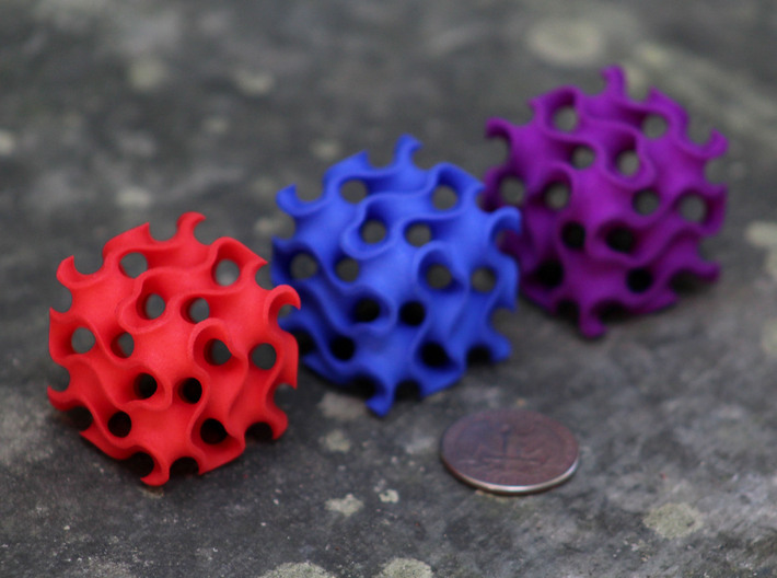 Gyroid Block with Rounded Edges 3d printed 