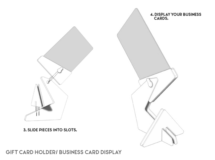 Transforming Gift Card Holder / Business Card Disp 3d printed 