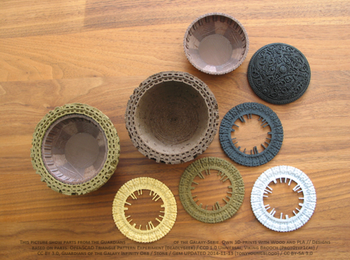 Inner ring for Guardians of the Galaxy Plant Pot 3d printed Own 3D-Prints with wood, PLA and some are painted.