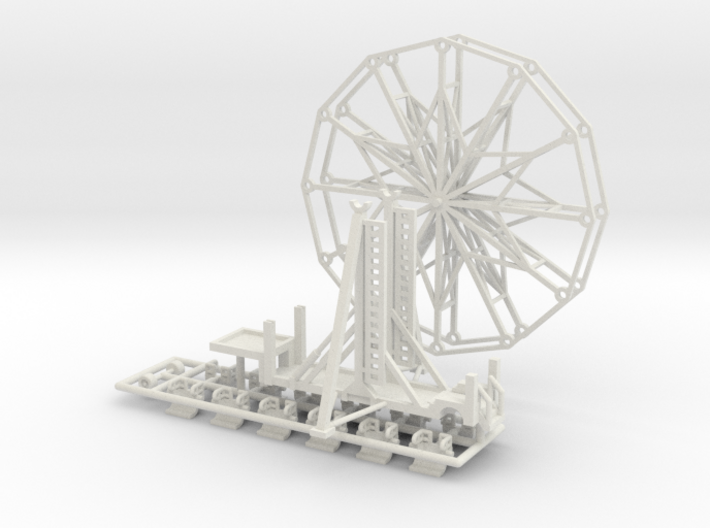 Ferris Wheel &quot;Big Eli NY5&quot; - 1:220 / 1:160 / 1:87 3d printed