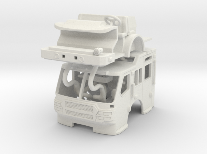 1/64 E-One Quest Raised Roof cab 3d printed
