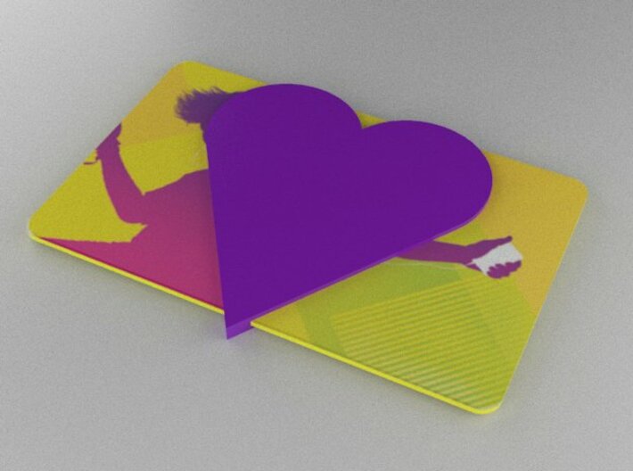 Gift Card Holder Heart Solid 3d printed