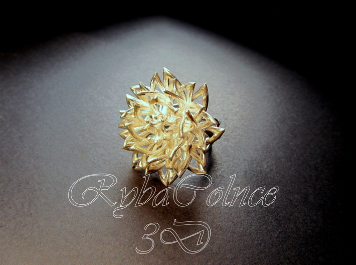  Ring The Chrysanthemum / size 9 1/2 US ( 19,4 mm) 3d printed 