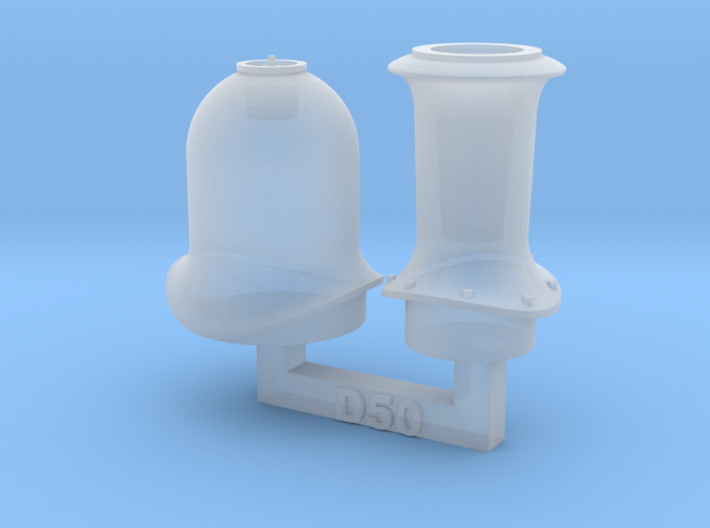N Scale NSWR Std Goods Funnel &amp; Steam Dome 3d printed