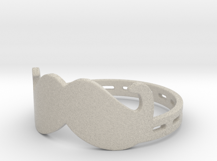 Mustache in the movies Ring Size 7.25 3d printed