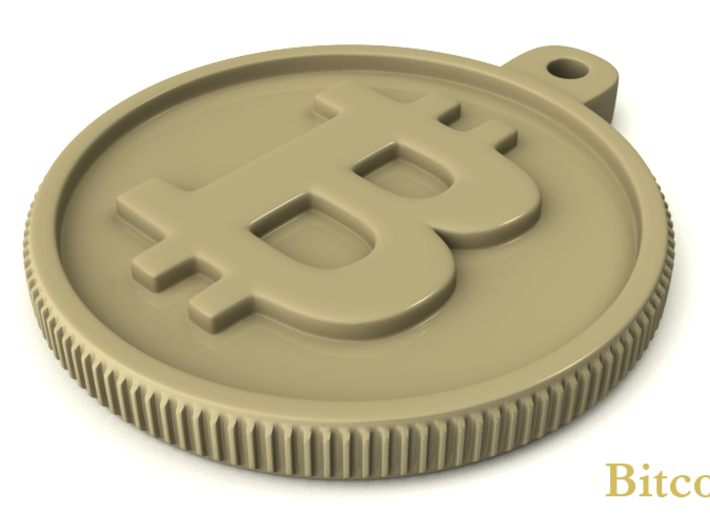 Bitcoin Keychain 3d printed