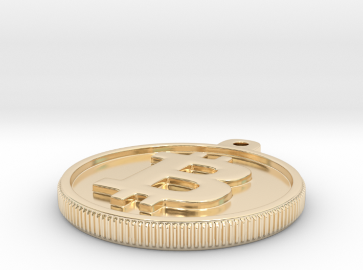 Bitcoin Keychain 3d printed