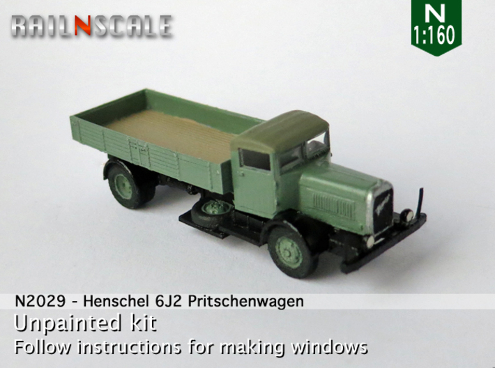 Henschel 6J2 Pritsche (N 1:160) 3d printed