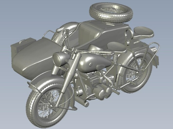 1/100 scale WWII Wehrmacht R75 motorcycles x 2 3d printed 