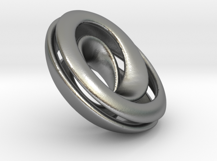 Split Mobius band - 23 mm round 3d printed