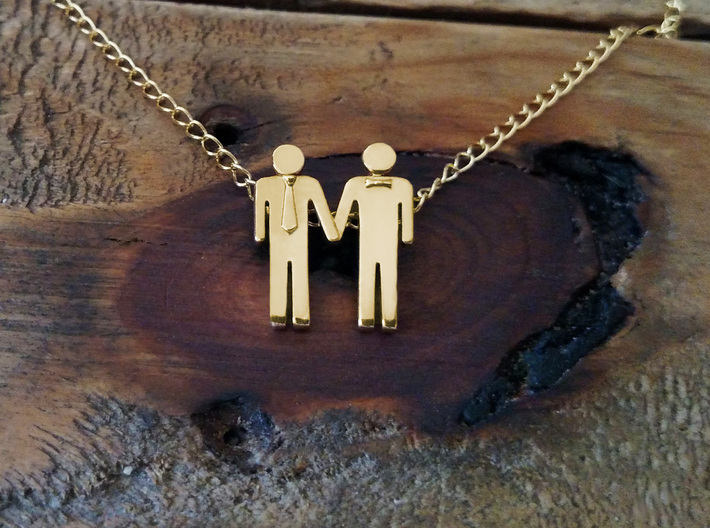 Man Loves Man Pendant - Love is Love Collection 3d printed