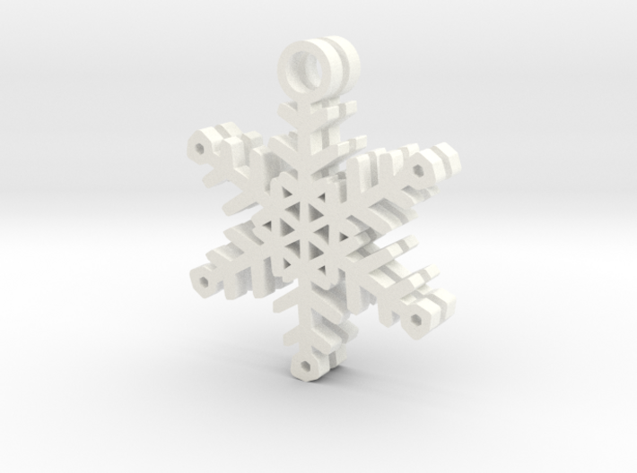 Flurry Snowflake Earrings 3d printed 