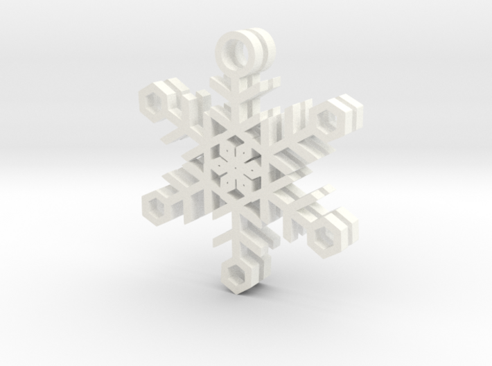 Ice Snowflake Earrings 3d printed 