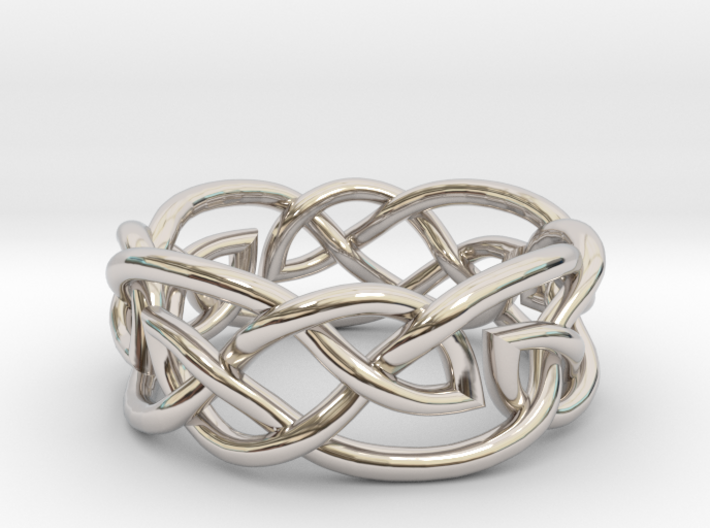 Leaf Celtic Knot Ring 3d printed