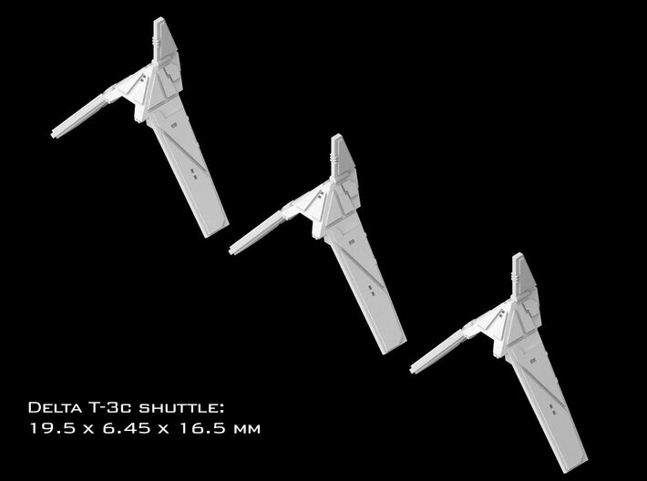 (Armada) 3x Delta T-3c shuttle 3d printed