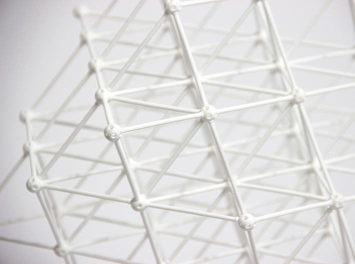 64-Tetrahedron Cube #white 3d printed 