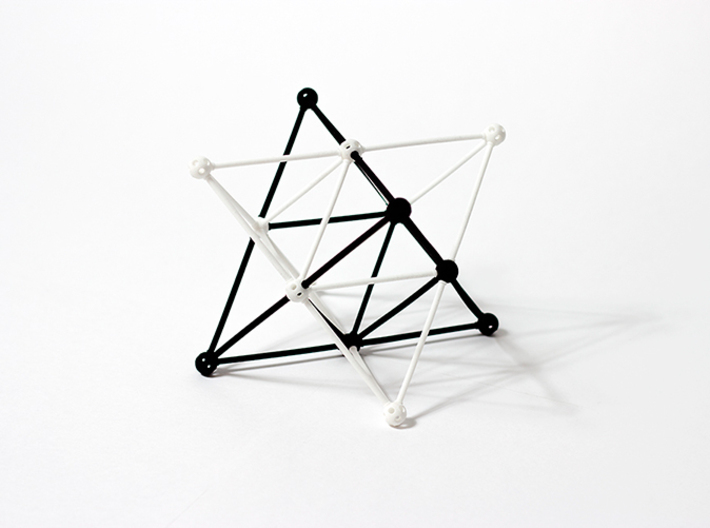 'Sprued' Star Tetrahedron Half-pack #white 3d printed 