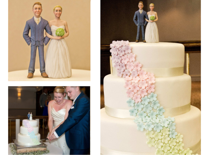 Custom Wedding Cake Toppers 3d printed