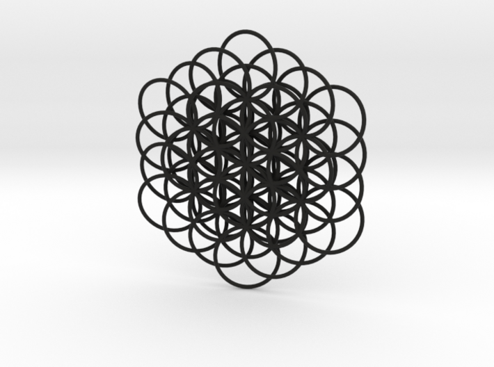 Knotted Flower Of Life Pendant 3d printed