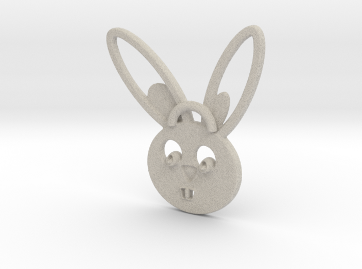 Rabbit pendant 3d printed