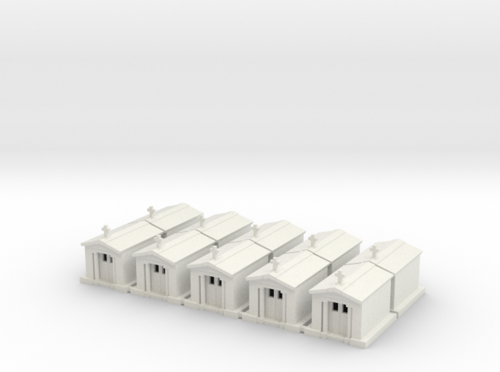 Mausoleum - Set of 10 - Zscale 3d printed 